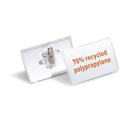 Durable Click Fold Name Badge with Combi Clip 54x90mm Clear (Pack of 25) 8214/19