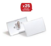 Durable Click Fold Name Badge with Combi Clip 54x90mm Clear (Pack of 25) 8214/19