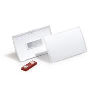 Durable Click Fold Name Badge 54 x 90 mm with Magnet Transparent | Pack of 10 | Ideal for Events and Visitor Management