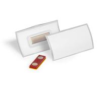 Durable CLICK FOLD Recycled Magnet Name Tag Badge Holders | 10 Pack | 40 x 75mm