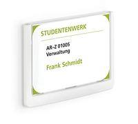 Durable Click Information Sign 149 x 105.5 mm White | Door and Wall Sign | Includes Fittings | Ideal for Offices, Hotels, Public Buildings, etc.