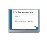 Durable Click Information Sign 149 x 105.5 mm Graphite | Door and Wall Sign | Includes Fittings | Ideal for Offices, Hotels, Public Buildings, etc.