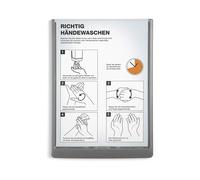 Durable Click Information Sign A4 Portrait Graphite Door and Wall Sign Inclu