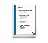 Durable Click Information Sign A4 Portrait White | Door and Wall Sign | Includes Fittings | Ideal for Offices, Hotels, Public Buildings, etc.