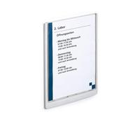 Durable Click Information Sign A4 Portrait White | Door and Wall Sign | Includes Fittings | Ideal for Offices, Hotels, Public Buildings, etc.