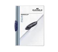 Durable Clip Folder SWINGCLIP 30 A4 Dark Blue (Pack of 25) 2260/07