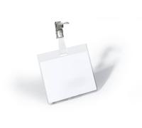 Durable Name Badge 60 x 90mm Security Fastener with Clip Clear 800319 Pack 25