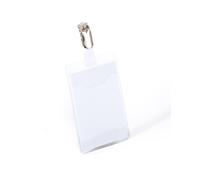 Durable Clip Name Tag ID Badge Holders + Cards | 25 Pack | Vertical 90 x 60mm