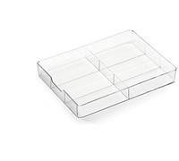 Durable Acrylic Food-Safe Plastic Draw Organiser Storage Divider, Crystal Clear