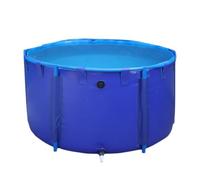 Durable Collapsible 1x1x1m Fish Pond Canvas Pool - Thick Frame for Outdoor Agriculture, Irrigation & Water Storage, Perfect for Gardening & Aquatic Needs