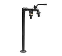 Durable Copper Garden Water Column - Frost Resistant Double Outlet Vertical Faucet, Ideal for Outdoor Use, Watering Tap for Gardens