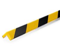 Durable Corner Protection Profile C19 - Self-Adhesive - Protection Strip Has a Length of 1 Metre - Pack of 5 - Yellow or Black