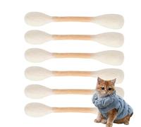 Durable Cotton Swab Cat Toy - 6 Piece Felt Teething Supplies, Outdoor Play Stick With Fun Texture, Home Exercise Gear With Compact Style, Training Accessory With Whimsical Look, Entertainment Toy For