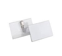 Durable Name Badge with Crocodile Clip 55x90mm Clear (Pack of 25) 8111