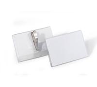 Durable Name Badge with Crocodile Clip 55x90mm Clear (Pack of 25) 8111