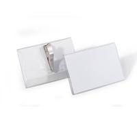 Durable Crocodile Clip Name Badge 55x90mm (25 Pack)
