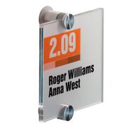 Durable Crystal Information Sign 105 x 105mm Door and Wall Sign Includes Fit