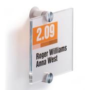 Durable Crystal Information Sign 105 x 105mm | Door and Wall Sign | Includes Fittings | Ideal for Offices, Hotels, Public Buildings, etc.