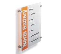 Durable Crystal Information Sign A3 Portrait | Door and Wall Sign | Includes Fittings | Ideal for Offices, Hotels, Public Buildings, etc.,Transparent,297 x 420 mm (WxH)