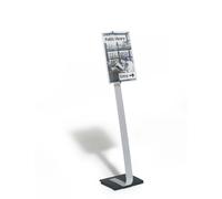 Durable Crystal Sign A3 | Floor Standing Information Sign | 1.25m in Height | Silver | Ideal for Offices, Conferences, Exhibitions, etc.