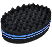 Durable Curl Twist Hair Sponge Big Holes Double-Sided Comb Wave Brush Dreads Locking Afro Curling Coil Care Tool Bonus Hairblue Creative