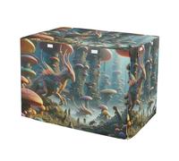 Durable Cute Monsters Mushrooms Dog Crate Covers Roll-up Sides Crate Cover for Pet Owners X-Large