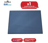 Durable Dark Blue Desk Mat PVC Laptop Mat Transparent Overlay Desk Pad for Table