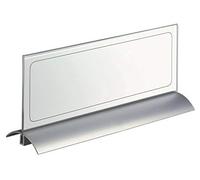 Durable de Luxe 820319 Desk Name Plate Presenter 105 x 297 mm Acrylic with Aluminium