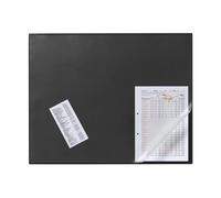 Durable Clear Overlay Non-Slip Desk Mat Notes Protector Pad 65x52cm Black 7203/01