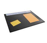 Durable Desk Mat with Annual Calendar, 65 x 50 cm, Desk Mat with Insert, Non-Slip, Polypropylene, Made in Germany, Black