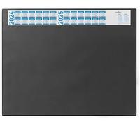 Durable Desk Mat with Annual Calendar Dark Blue | 65 x 52 cm | Pack of 1 | Anti-Glare Transparent Overlay Included | Ideal for Offices and Home Offices