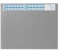 Durable Desk Mat with Annual Calendar Grey | 65 x 52 cm | Pack of 1 | Anti-Glare Transparent Overlay Included | Ideal for Offices and Home Offices