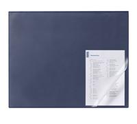 Durable Desk Mat with Edge Protector in Dark Blue | 65 x 50 cm | Pack of 1 | Includes Self-Adhesive Strips for Easy Attachment to Desk
