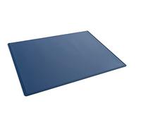 Durable Desk Mat with Transparent Cover 53 x 40 cm, Non-Slip, Polypropylene,Made in Germany, Dark Blue
