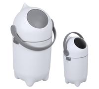 Durable Diaper Pail | 15 Liter/ 4 Gallon Nursery Trash Can | Odor Control Diaper Disposal Bin with Airtight Lid | Holds Up to 16 Newborn Diapers White