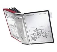 Durable Display Panel Wall Unit Sherpa A4, 10 Panels, Assorted Colours | Wall-Mounted Holder with Strong Plastic Bracket, Holds 20 Sheets, Anti-Glare and Copy-Proof, Made in Germany