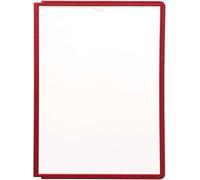 Durable Display Panels Sherpa A4, Pack of 5, Red, Made from PP | Panels for Durable Reference Systems, Sturdy Coloured Frame, Anti-Glare Film, Made in Germany