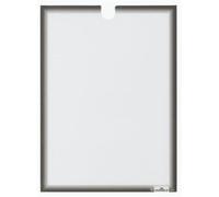 Durable Document Holder A4 Self-Adhesive - UV-Resistant and Removable - Perfect for Internal Signage Displays - Pack of 5 Frames - Grey