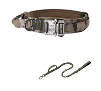 Durable Dog Collar Leash Set Adjustable Pet Medium Large German Shepherd Training Accessories(Camouflage Set,Xl)