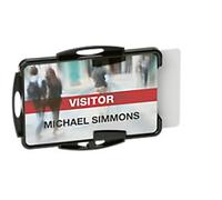DURABLE Double Card Holder Without Clip 9.5 x 7 cm PS (Polystyrene) Black 10 Pieces