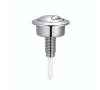 Durable Drain Valve Button for Toilet Top Dual Flush Toilet Cistern Push Button for 49 Model, ABS Plastic Toilet Push Button, Fit for Standard Cistern Holes 38-42mm (Silver)