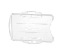 Durable Security Pass Holder Duo 54 x 85 mm Transparent | Pack of 10 Badges | Glass Clear | Ideal for Security and Visitor Management