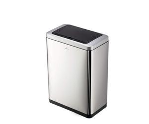 Durable Duo Motion Sensor Bin - Smart Automatic Steel Kitchen Waste Bin - 2X20L