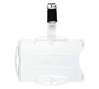 Durable Duo Security Pass Holder 54 X 85 mm Transparent Holds Up To 2 Id/security Cards Pack Of 25