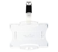 Durable Security Pass Holder with Clip 54x85mm Clear (Pack of 25) 8118/19