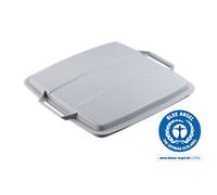 Durable Durabin Eco 90L Recycled Plastic Square Bin Lid, Grey