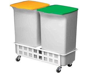 Durable DURABIN DUO Trolley for 2 DURABIN Square 40 Waste Bins | Easy Handling and Easy To Move ARound | Made of Robust Steel for Durability