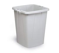 Durable DURABIN ECO 90 Litre Recyled Plastic Waste Bin with Easy Grip Handles | Freezer Safe Recycling Dustbins for Kitchens and Workshops | Grey