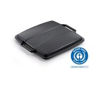 DURABIN ECO 90L Recycled Plastic Square Bin Lid - Black Durable Black 1 Pack