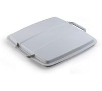 Durable DURABIN Eco Lid Black for 90 Litre Waste Bin - Blue Angel Certified - Made from Recycled Plastic - Includes Gripping Handle for Easy Use - Pack of 6